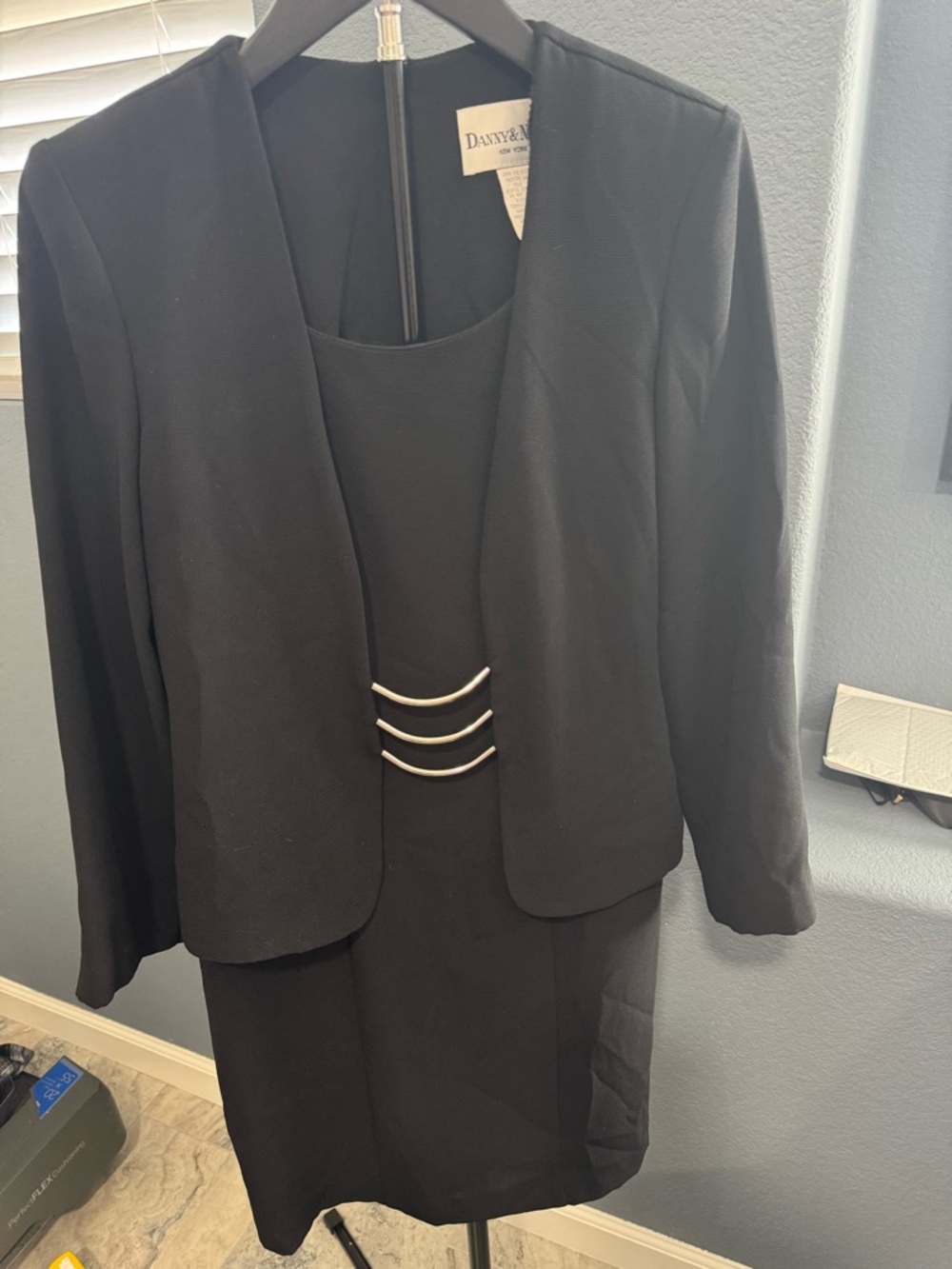 Danny & Nicole Black Petite Dress